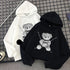 Black Hoodie Womens Japanese Gothic Sweatshirt - ROUTINE FASHION